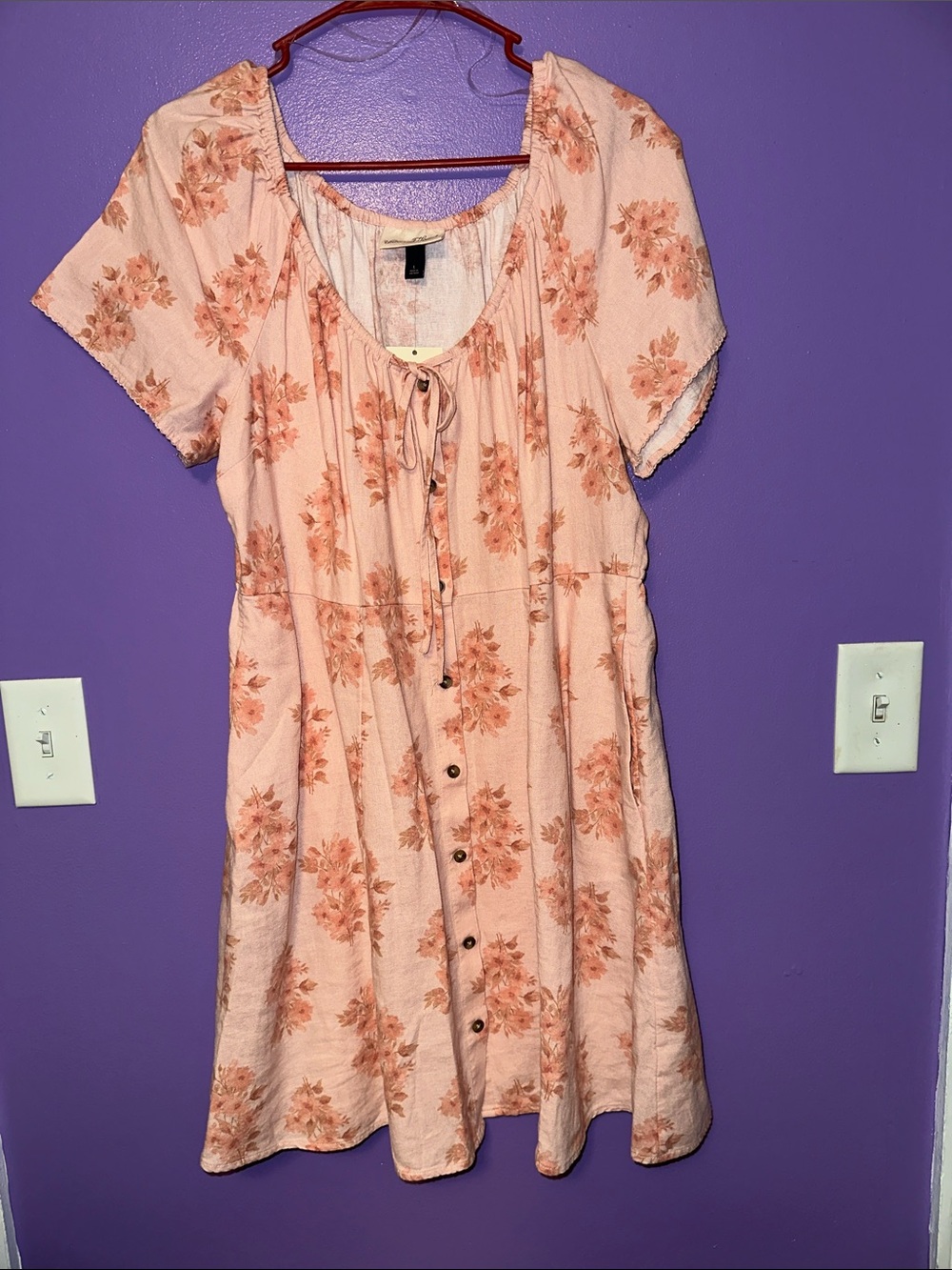 Universal Thread Peach Floral Mini Dress